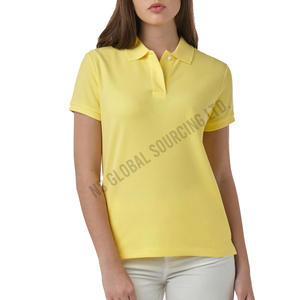 Polo cómodo para mujer con material de mezcla de algodón transpirable diseñado para deportes al aire libre, ropa informal y ropa de oficina - Product Image 1