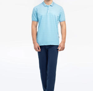 T-shirt à manches courtes pour homme Power Punch de haute qualité, séchage rapide, motif décoratif à boutons, respirant, polyester/coton écologique - Product Image 3