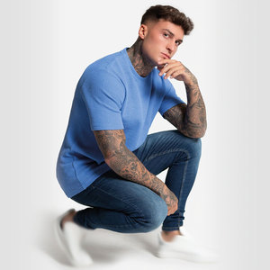 ผ้าฝ้าย100% ฤดูร้อนใหม่ออกแบบสีที่กำหนดเองบริการ OEM ครึ่งแขนผู้ชายเสื้อยืด - Product Image 1