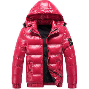 High Street <b>Men's</b> Waterproof Polyester Puffer <b>Jackets</b> Customized Design with Hooded Coat OEM Service From Pakistan - Product Image 5