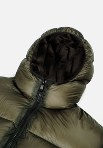 Chaqueta Acolchada Ligera con Capucha para Hombre, Chaqueta Casual de Invierno, Cálida, Impermeable, con Cierre y Logotipo, Perfecta para Viajar - Product Image 3