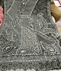 Bufandas de Lana Fina de Diseño con Bordado a Mano, Chales Largos de Moda Unisex 80x200cm para Invierno, Venta al Por Mayor desde India - Product Image 3