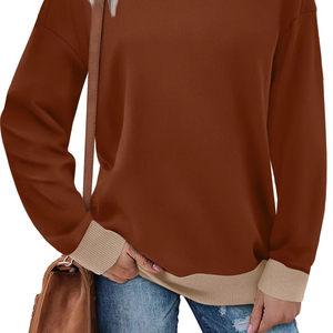 Sweat-shirt en molleton décontracté surdimensionné pour femme, respirant, séchage rapide, streetwear, uni, manches longues, coupe ample, avec capuche - Product Image 3