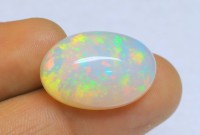 Precioso Multi fuego ópalo etíope PIEDRA DE cabujón suelta bien pulida forma ovalada piedra preciosa Natural regalo perfecto para ella