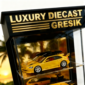 علبة عرض سيارة دييكاست فاخرة مع ضوء لغرفة تجميع العجلات الساخنة - Product Image 3