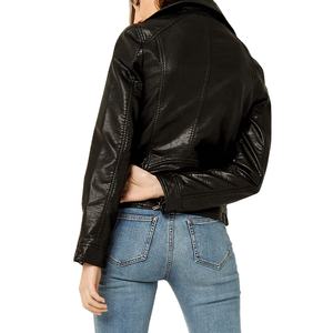 Blouson de motard en cuir d'agneau véritable pour femme, design tissé audacieux pour les motards - Look chic et audacieux, imperméable et coupe-vent, noir 2026 - Product Image 4