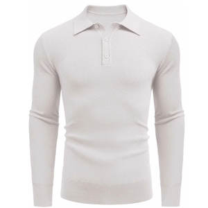 Polo de Punto de Manga Larga para Hombre con Diseño de Cuello Clásico, Adecuado para Invierno y Clima Cálido - Product Image 5