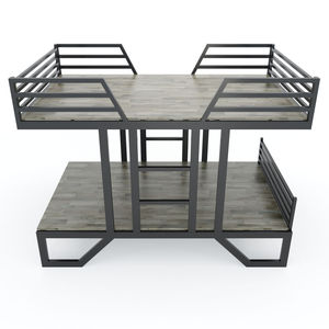 Cama SFGN019-Ging Tng UMA de Estilo Industrial, Madera Maciza con Estructura de Madera de Caucho, Fácil de Montar - Product Image 3