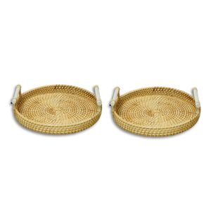 สินค้ายอดนิยมเสิร์ฟอาหารและมีสไตล์พร้อมถาดหวายทนทานจากเวียดนาม - Product Image 1