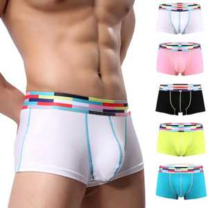 Nueva fábrica, venta al por mayor, calzoncillos de entrenamiento Modal, calzoncillos ligeros y cómodos, pantalones cortos de ángulo plano, ropa interior para hombres - Product Image 1