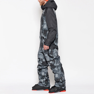 Traje de Esquí Personalizado Impermeable y Aislado de una Pieza, Chaqueta Azul con Capucha, Diseño de Paneles, Pantalones de Snowboard Resistentes al Viento, Mono para Traje de Esquí - Product Image 3