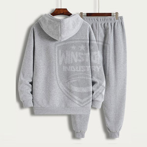 ชุดวอร์มผู้ชายแบบสองชิ้น ทรงปกติ ไซส์ใหญ่ สวมใส่สบาย เหมาะสำหรับการฝึกซ้อม ผลิตจากผ้าฝ้าย 100% ระบายอากาศได้ดี คุณภาพสูง - Product Image 2