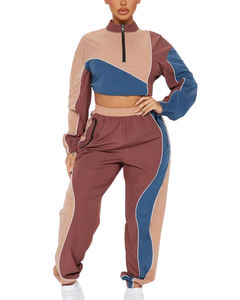 Ensemble 2 pièces coupe-vent de haute qualité pour femmes, nouveau design, séchage rapide, fermeture éclair intégrale, nylon léger, écologique, coupe-vent décontracté - Product Image 1