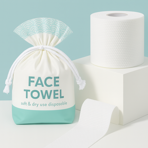 Vietnam Plain Color 20cm 20cm Household Cotton OEM Roll <b>Disposable</b> <b>Face</b> <b>Towels</b> Cleaning High Quality Soft Absorbent - Product Image 2
