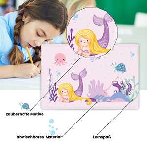 Tapis de bureau sous-marin et sirène de style dessin animé - Product Image 2