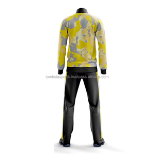 Conjunto de ropa deportiva OEM al por mayor para hombre, chaqueta y pantalones con cremallera completa informal para invierno, pista de fitness activa de talla grande con cordón en contraste - Product Image 6