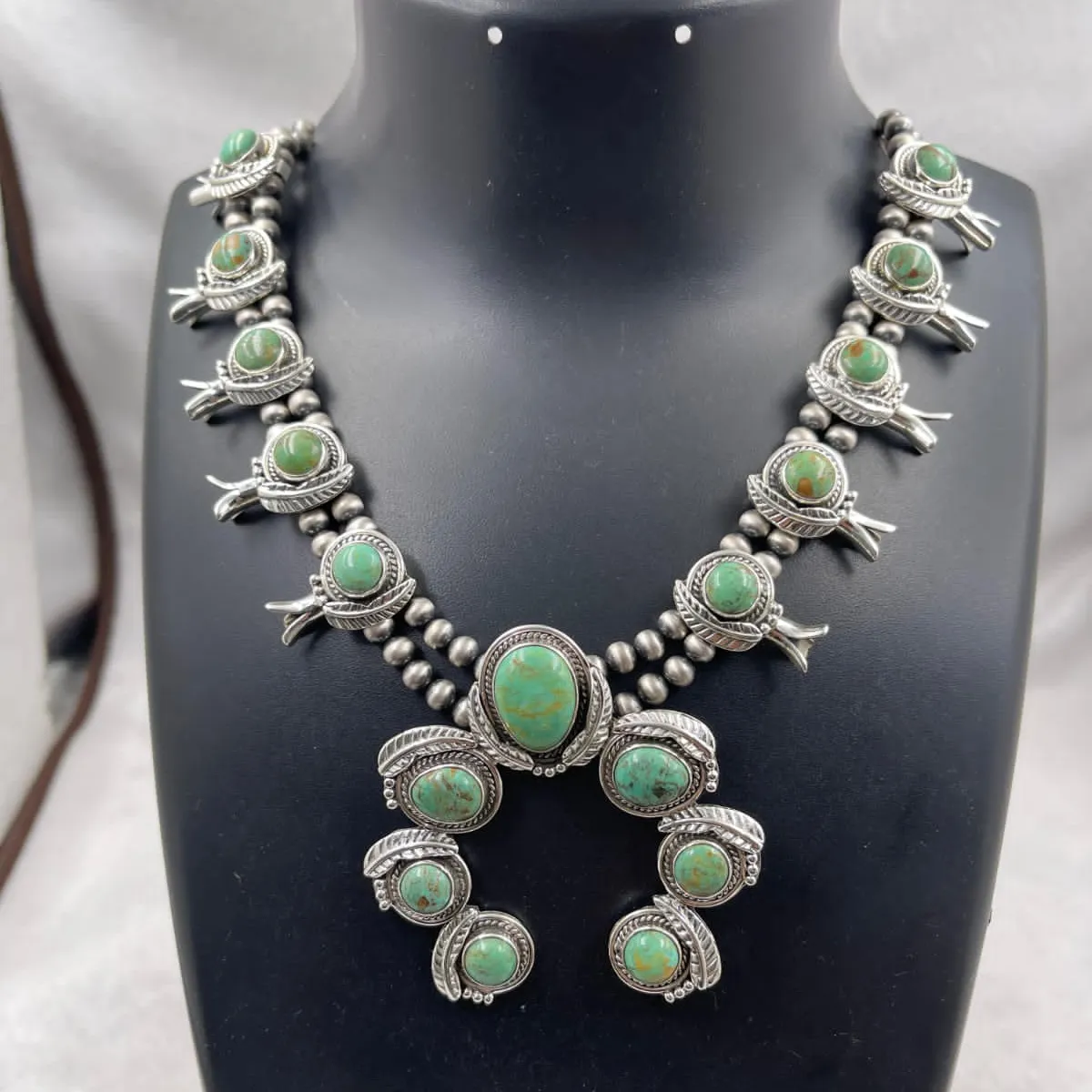 Collar y joyería de Estilo Vintage hechos a mano de Plata de Ley 925 turquesa natural y Navajo más vendidos para regalos de mujer