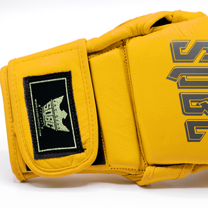 Guantes MMA personalizados de 4oz y 7oz, guantes de cuero PU negros para entrenamiento de Muay Thai y boxeo - Product Image 4