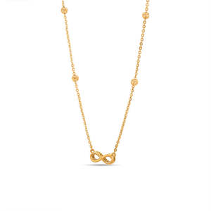 Collar de Cadena con Cuentas de Oro de 18k con Acentos de Perlas de Circonio y Diamantes para Regalo de Boda - Product Image 4