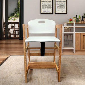 Safe Traditional <b>Wooden</b> Toddler <b>Highchair</b> with Front Support and Anti-Slip Strap for Hospital & Kitchen Use - Product Image 5