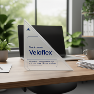 Sacs en polypropylène transparents autocollants Veloflex VELOCOLL 10 x 10 cm, 8 pièces/paquet, pour accessoires de classement - Product Image 3
