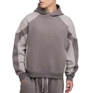 Ensemble sweat-shirt et pantalon de survêtement pour homme, coupe régulière, blocs de couleur, streetwear, surdimensionné, léger, imprimé, 100% coton, pantalon évasé - Product Image 3