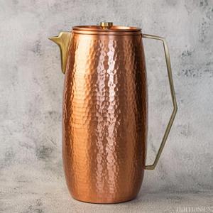 Carafe à eau en cuivre à finition miroir, best-seller, avec un aspect poli de qualité supérieure, pour servir à table et offrir en cadeau, provenance d'Inde - Product Image 5