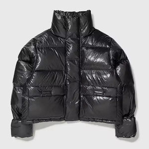 เสื้อแจ็คเก็ตพัฟเฟอร์แบบกลับด้านได้สำหรับผู้หญิง คอเสื้อแบบกลม ระบายอากาศได้ดี กันลม ผ้าไนลอน ปิดด้วยซิป บุด้วยโพลีเอสเตอร์ เสื้อคลุมสำหรับฤดูหนาว - Product Image 1