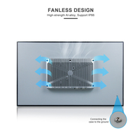 PC industriel à écran tactile avec panneau frontal en acier inoxydable étanche IP66 de 17, 21,5 et 24 pouces, avec système d'exploitation Linux/Windows