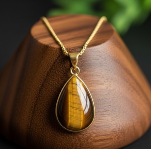 Uso diario, cadena delicada de Plata de Ley 925, colgante de forma ovalada de ojo de tigre Natural bohemio, colgantes de moda de cristal curativo, regalo - Product Image 3