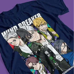 T-shirt coupe-vent 100 % coton avec motif, tissu jersey lourd 200 grammes, design en polyester compressé - Product Image 3