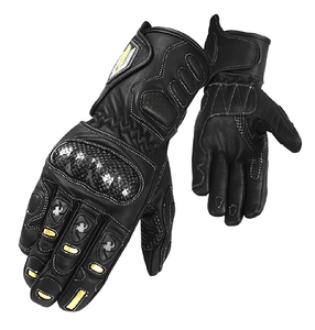 Gants d'équitation de motocross en cuir avec écran tactile d'été et d'hiver pour hommes Gants de course anti-chute Gants de cyclisme de moto - Product Image 1