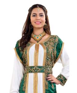 Caftán islámico marroquí de playa elegante moderno hasta el suelo de manga larga para vestido de mujer - Product Image 5