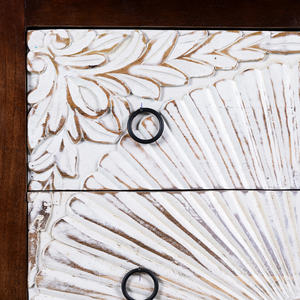 Blanc 8 tiroirs Double commode lisse Glide Rails boutons en acier inoxydable armoire de rangement spacieuse pour chambre vêtements accessoires - Product Image 3