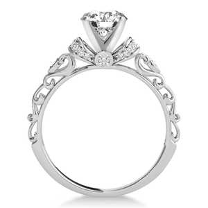 Conjunto de Joyería Nupcial de Platino con Diamantes (0.87ct) - Joyería Clásica de Oro Blanco para Boda y Compromiso - Product Image 3