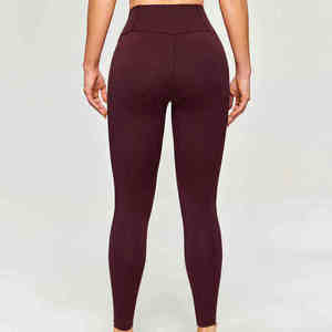 100% coton vêtements actifs femmes Leggings pantalons de Yoga en coton biologique Leggings de Yoga durables pour les femmes de haute qualité en gros OEM - Product Image 4