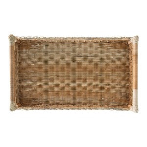 Carrito Vintage de Mimbre para Bar, Carrito de Mimbre para Bebidas, Organizador de Bebidas de Caña Natural con Ruedas para Sala de Estar, Muebles de Patio - Product Image 3