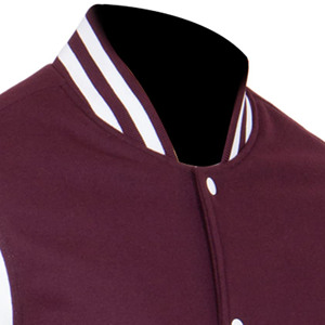 <b>White</b> and Marron Varsity <b>Men's</b> <b>Jacket</b> Embroidered Regular <b>Jacket</b> for Man Custom CollegeBaseballjacket for <b>men</b> - Product Image 4