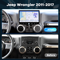 Reproductor de DVD con Pantalla de Radio de 11.5 Pulgadas, Snapdragon 665 para Jeep Wrangler JK 2011-2017, Pantalla Táctil Inalámbrica, Android Auto 4G Multimedia