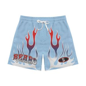 100% calidad superior sublimación Logo diseño impreso malla poliéster cordón baloncesto peso ligero pantalones cortos para hombres - Product Image 5