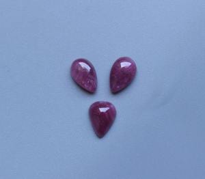 อัญมณีทรงหลังเบี้ยทรงลูกแพร์ทับทิมธรรมชาติสำหรับทำเครื่องประดับ TJ - Product Image 2