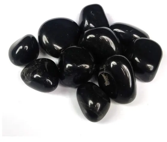 Groothandel Natuurlijke Tuimelt Gepolijste Zwarte Obsidiaan Kristallen Genezend Kristal Tuimelde Stenen Grind Door Aalif Kristal En Agaat