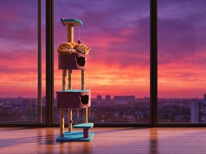 Arbre à chat Amistar Flower Peak de haute qualité pour chats de toutes tailles - Product Image 2