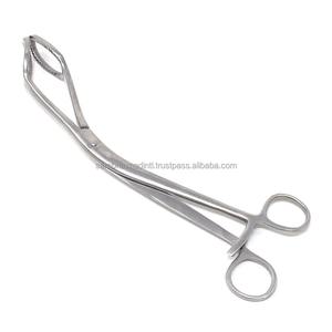 Fórceps de Ginecología de acero inoxidable alemán de la mejor calidad, 32mm de ancho de mandíbula, 22,5 cm, instrumentos quirúrgicos básicos - Product Image 3