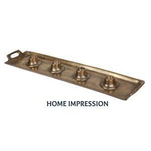 Nouveau bougeoir de table en métal de couleur marron antique tendance conception taille moyenne décor de table à la maison bougeoir bon prix - Product Image 2