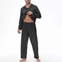 Conjunto de Pijama de Lujo para Hombre, Ropa de Dormir de Verano, Suave, de Felpa, Térmica, Tallas Grandes, Cuello en V, 2 Piezas, Pantalones y Camisa