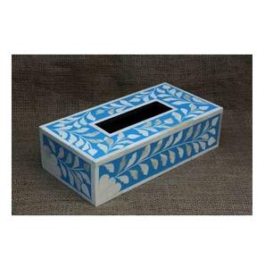 Caja de pañuelos con incrustaciones de hueso, cubierta de color negro de medianoche, soporte de pañuelos de aspecto moderno, soporte para servilletas, proveedor indio directo, 2023, gran oferta - Product Image 6