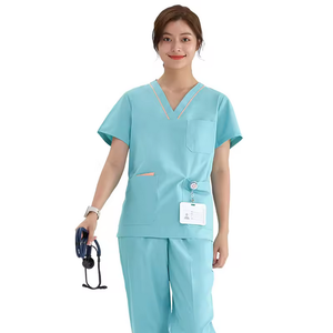 Customizable Hospital <b>Uniform</b> <b>Scrub</b> Set Twill Fabric for Women - Product Image 4