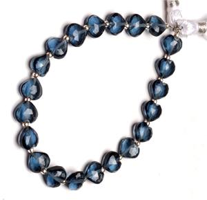 Wholesale Hydro Quartz Stone Beads London <b>Blue</b> <b>Topaz</b> Heart Design for DIY Jewelry Making <b>Bracelet</b> Necklace Handmade Jewelry - Product Image 2