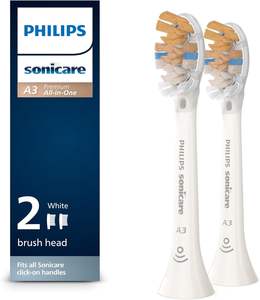 Philips Sonicare Genuine A3 Premium White All-in-One Cabezales de cepillo de dientes de repuesto 2 Cabezales de cepillo Fuente de alimentación USB Uso doméstico - Product Image 1